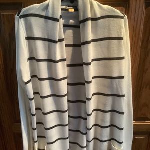 Awesome cream with dark grey stripe cardigan